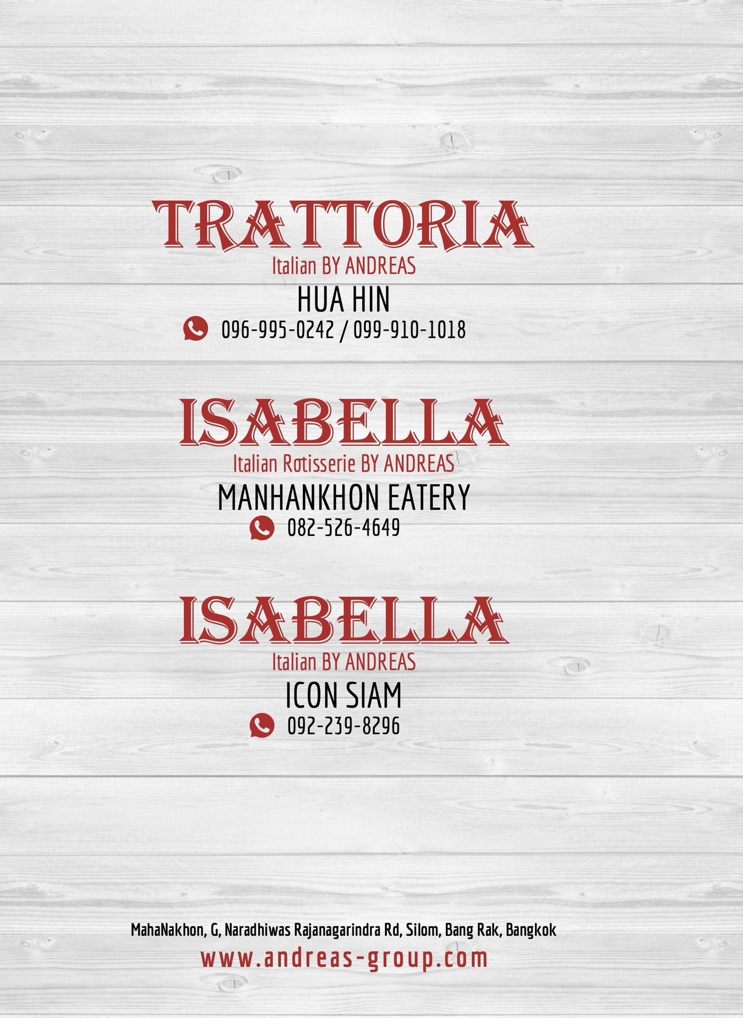 Isabella by Andreas menu, page 10 — Andreas Restaurant Group restaurants and phone numbers